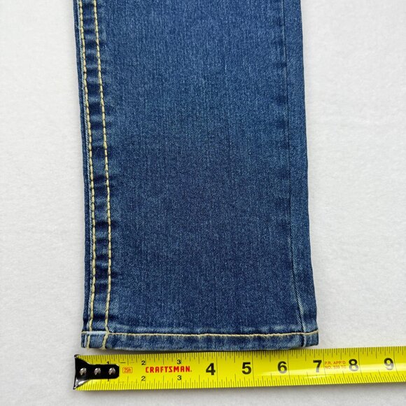 True Religion Men's Rocco Big T Stretch Skinny Abyss Blue Denim Jeans 34x32 NWT - Picture 12 of 13